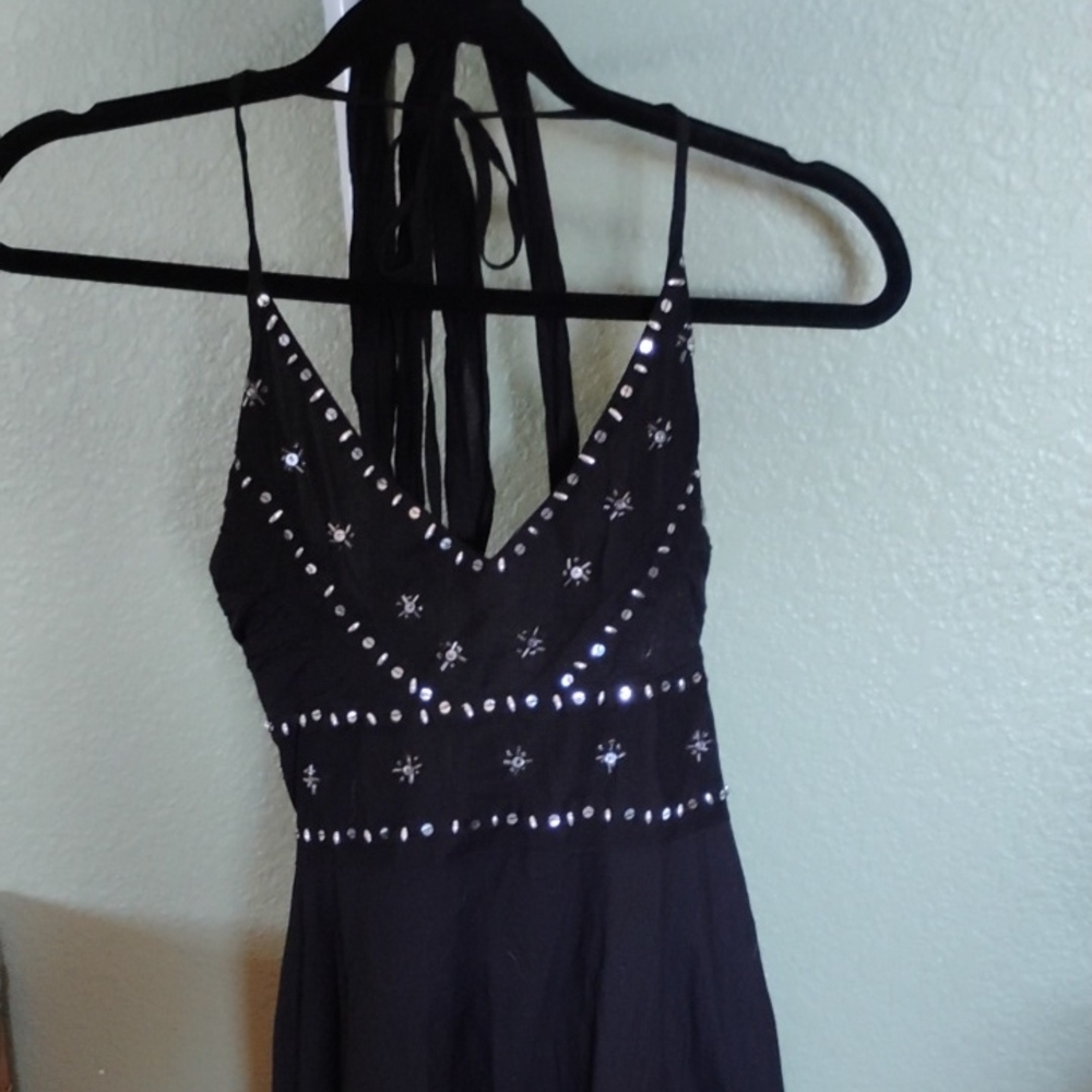 Shoreline Black Dress with Silver Details